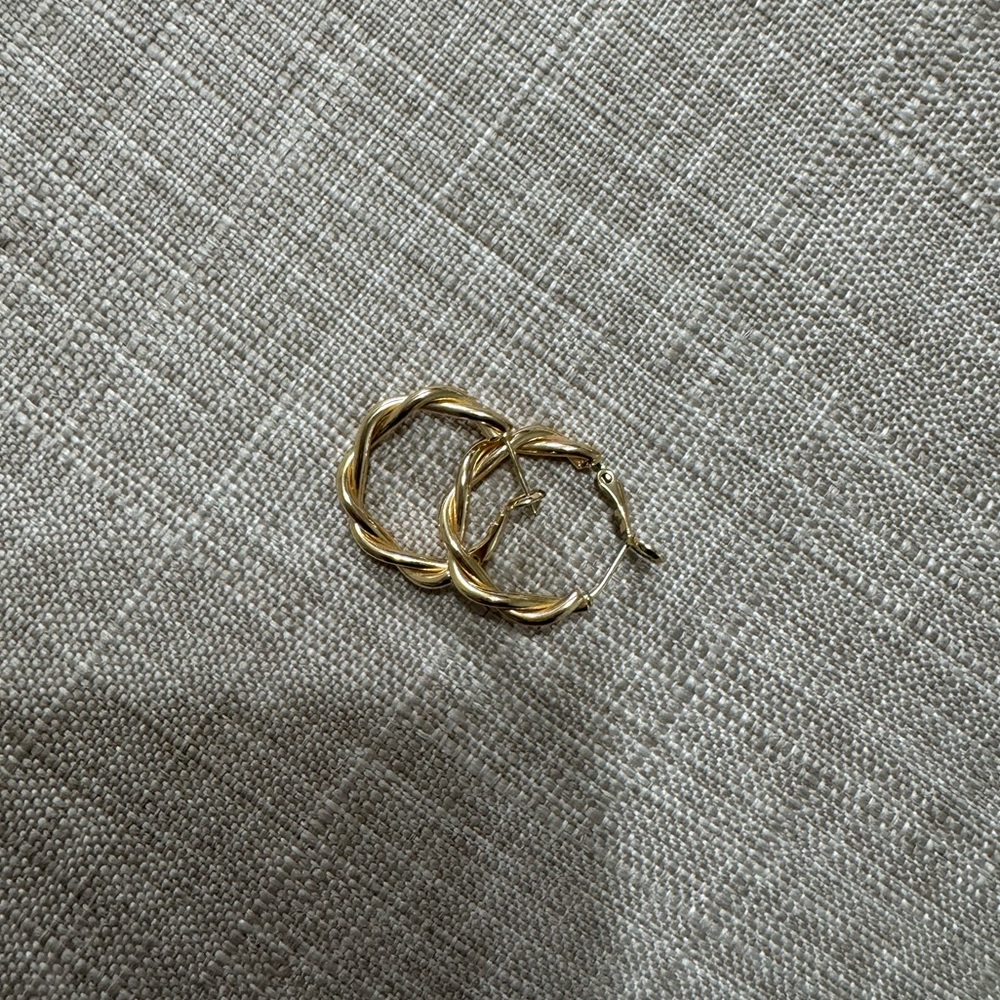 18k Gold Filled Twist Hoops